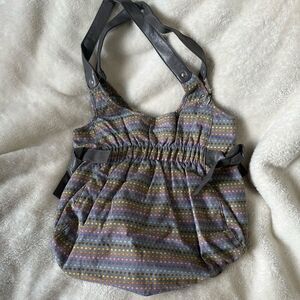 Grey rainbow heart bag